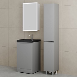 Style Line Тумба с кварцевой раковиной антрацит Батлер 50 серая Люкс антискрейтч Plus – фотография-6